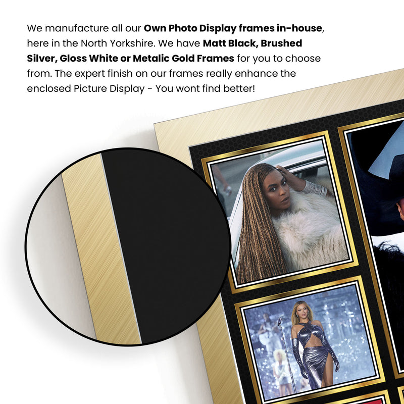 Beyoncé  Singers Framed Autographed Print - Limited Edition Autograph Fan Gift – Collectible Memorabilia Merchandise