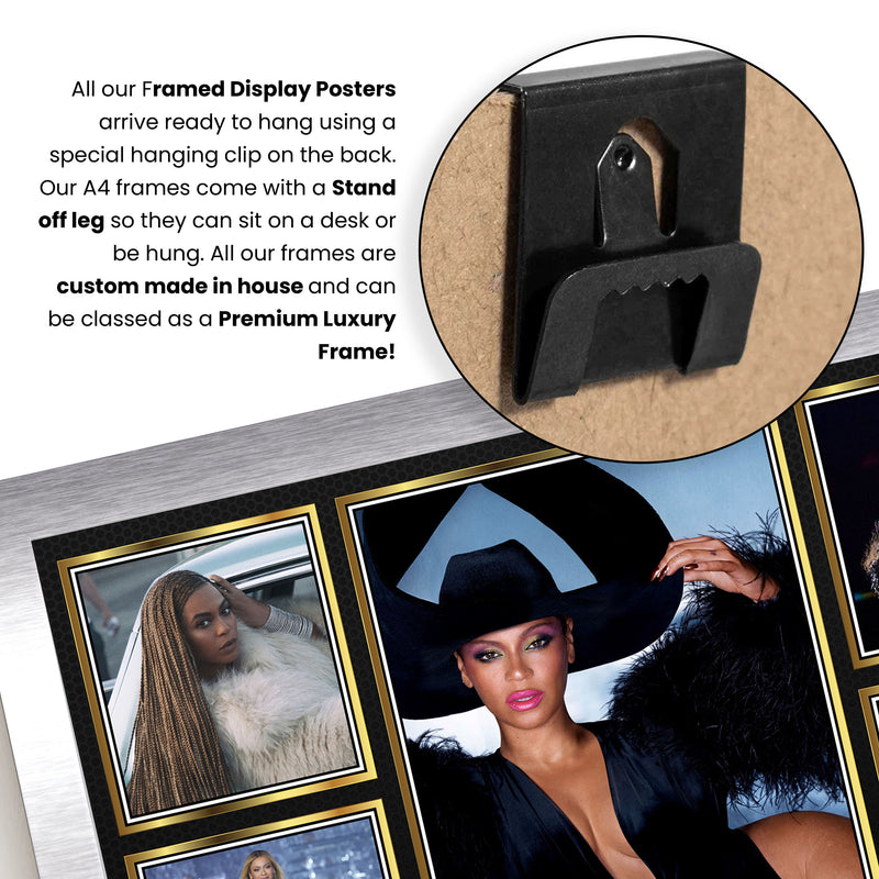 Beyoncé  Singers Framed Autographed Print - Limited Edition Autograph Fan Gift – Collectible Memorabilia Merchandise