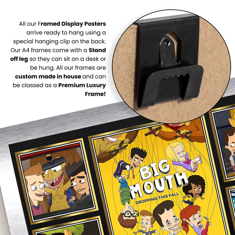 Big Mouth Netflix Shows Framed Autographed Print - Limited Edition Autograph Fan Gift – Collectible Memorabilia Merchandise