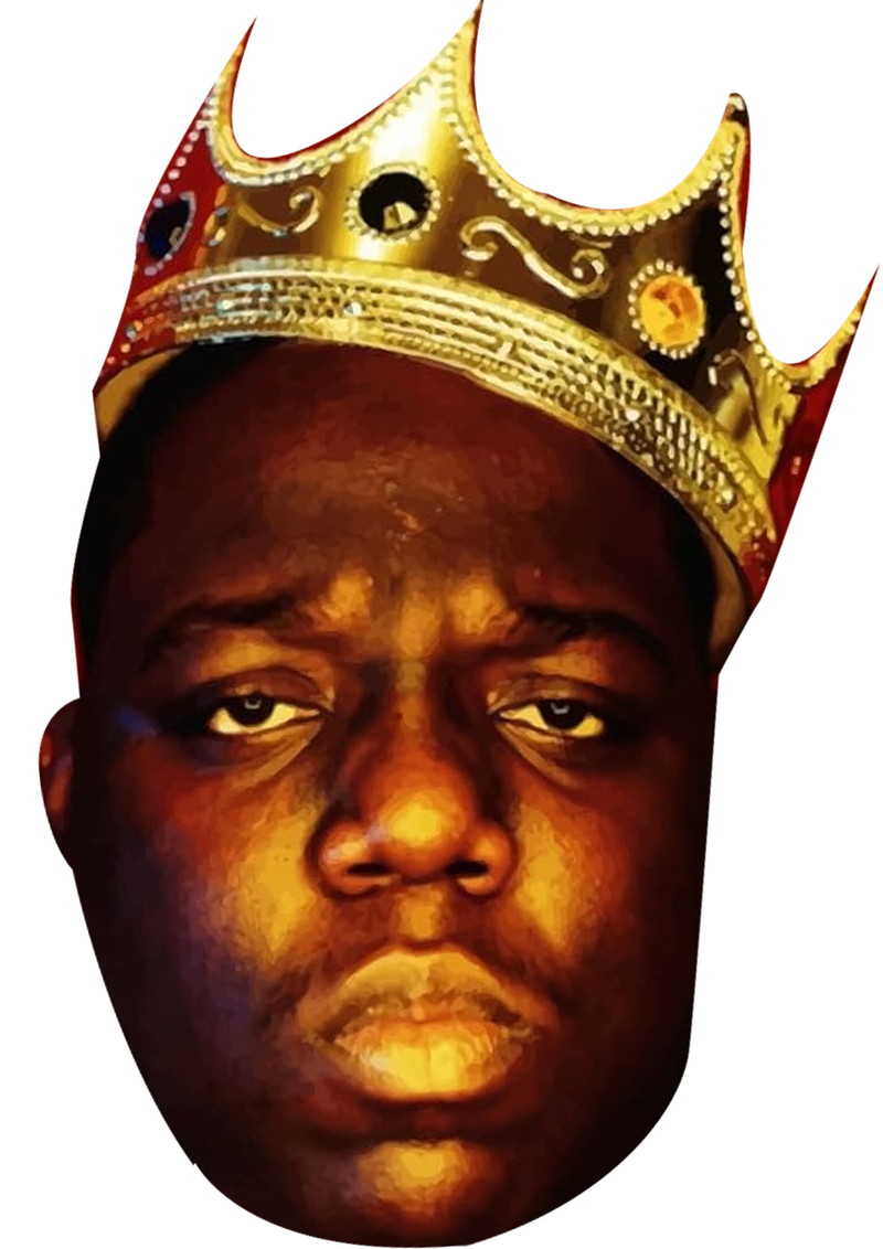 Biggie Smalls Crown Celebrity Face Mask Fancy Dress Cardboard Costume Mask