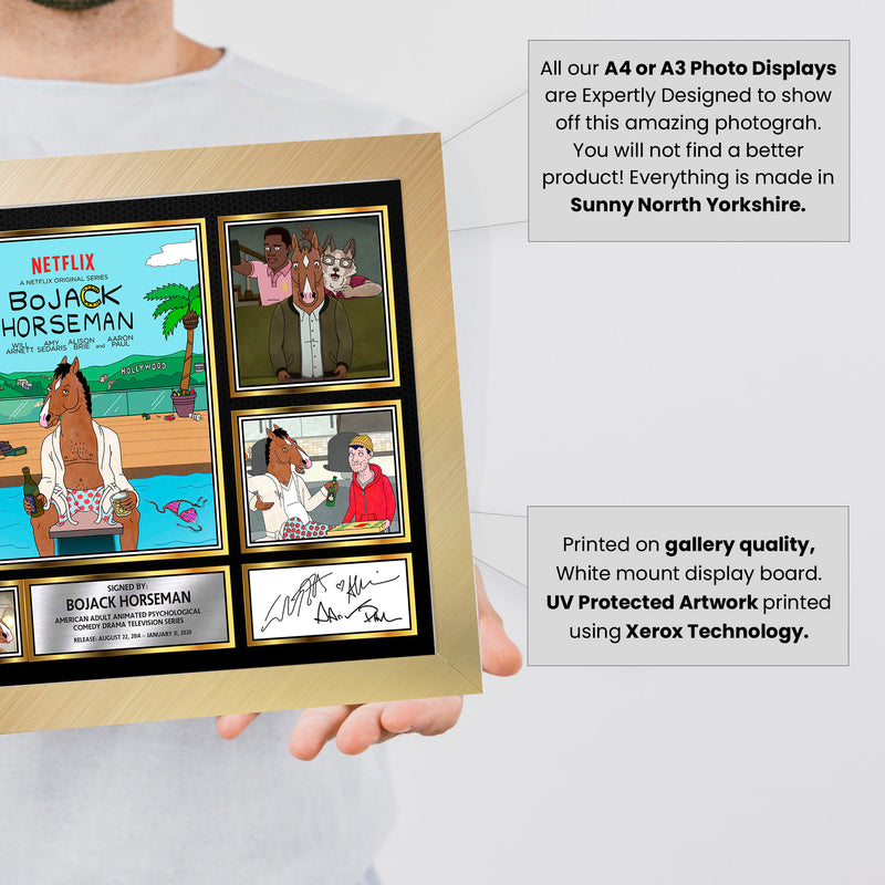 BoJack Horseman Netflix Shows Framed Autographed Print - Limited Edition Autograph Fan Gift – Collectible Memorabilia Merchandise