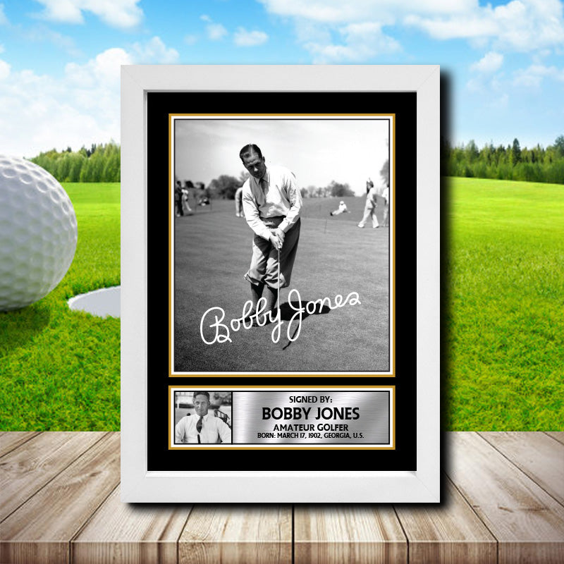 Bobby Jones 2 Golf Printed Signature Poster Print Gift