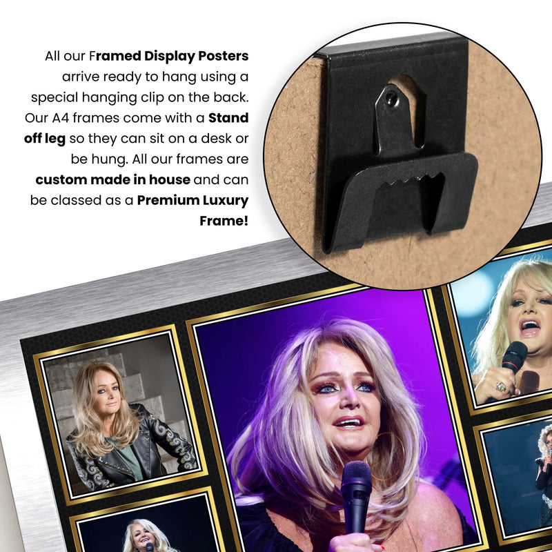 Bonnie Tyler Singers Framed Autographed Print - Limited Edition Autograph Fan Gift – Collectible Memorabilia Merchandise