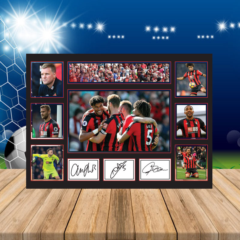 Bournemouth Team Player Printed Signature Poster Print Gift
