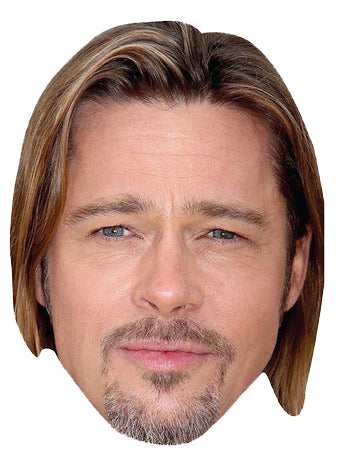 Brad Pitt Celebrity Face Mask Fancy Dress Cardboard Costume Mask