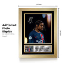 Bradley Barcola Autographed Poster Print – Signed Style Football Memorabilia – PSG & France Fan Gift