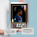 Bradley Barcola Autographed Poster Print – Signed Style Football Memorabilia – PSG & France Fan Gift