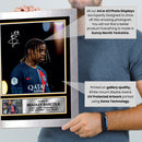 Bradley Barcola Autographed Poster Print – Signed Style Football Memorabilia – PSG & France Fan Gift