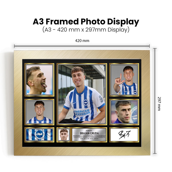 Brajan Gruda Printed Signature Football Poster Print
