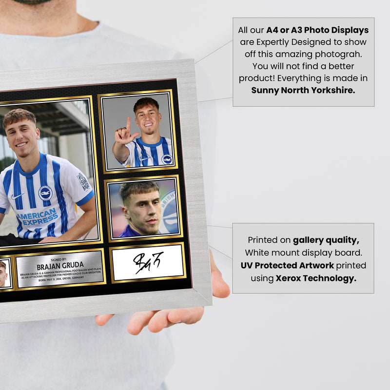 Brajan Gruda Limited Edition Signed Football Poster Print