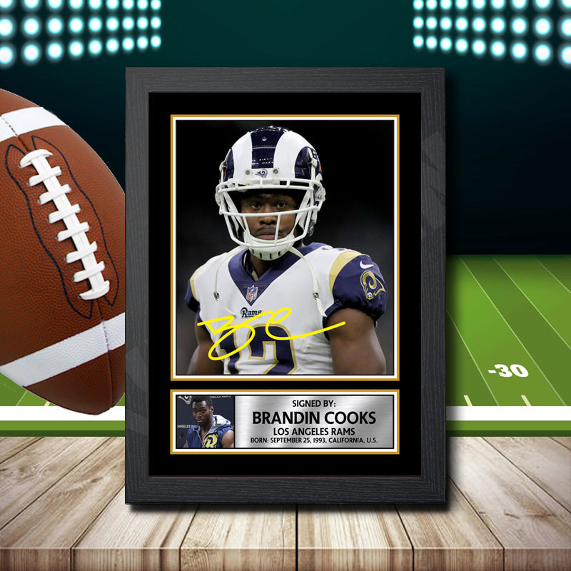 Brandin Cooks 2 – Printed Signature NFL Star Print – Brandin Cooks 2