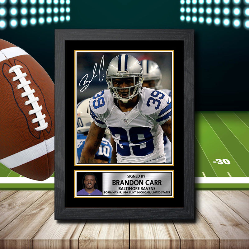 Brandon Carr 2 – Printed Signature NFL Star Print – Brandon Carr 2