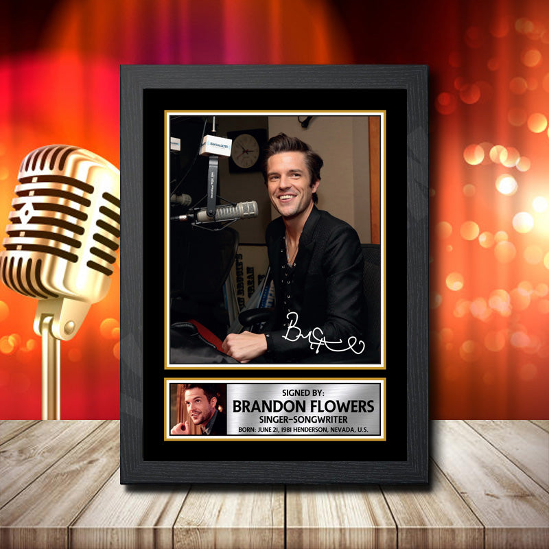 Brandon Flowers – Printed Signature Music Star Print – Brandon Flowers