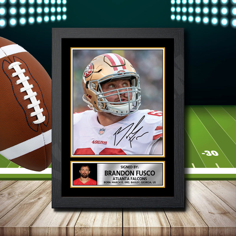Brandon Fusco 1 – Printed Signature NFL Star Print – Brandon Fusco 1