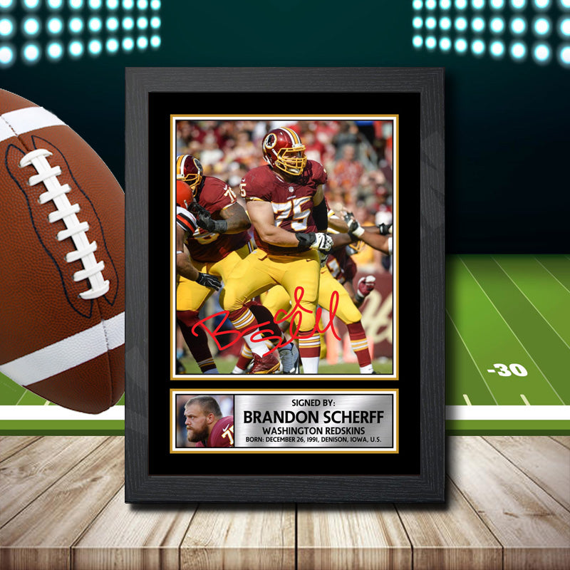 Brandon Scherff – Printed Signature NFL Star Print – Brandon Scherff