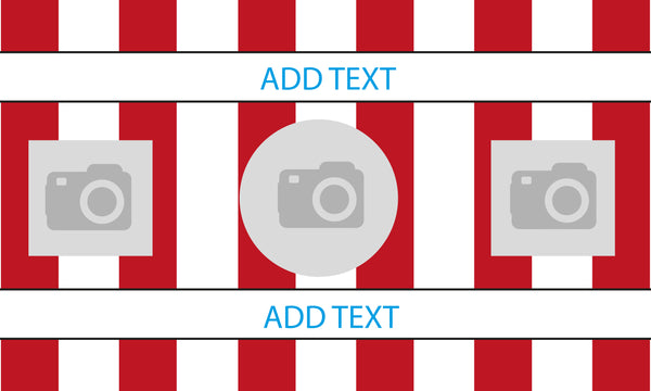 Personalised Brentford football flag design 2 in red and white, printed with custom wording