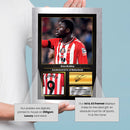 Brian Brobbey Printed Signed Poster – Ajax & Netherlands Striker Tribute Wall Art with Jersey & Bio Plaque – Premier League Football Memorabilia for Fans & Collectors
