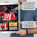Brian Brobbey Printed Signed Poster – Ajax & Netherlands Striker Tribute Wall Art with Jersey & Bio Plaque – Premier League Football Memorabilia for Fans & Collectors