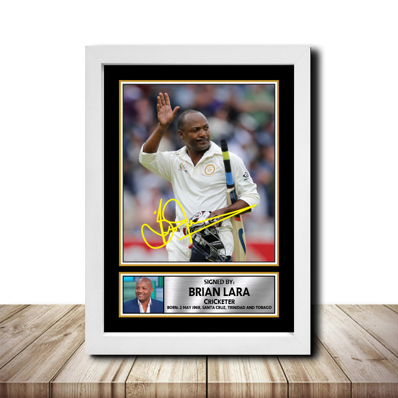 Brian Lara M1493 Cricketer Printed Signature Poster Print Gift