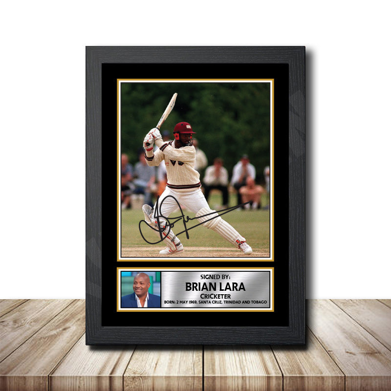Brian Lara M1494 Cricketer Printed Signature Poster Print Gift
