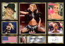 Britney Spears Singers Framed Autographed Print - Limited Edition Autograph Fan Gift – Collectible Memorabilia Merchandise