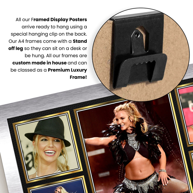 Britney Spears Singers Framed Autographed Print - Limited Edition Autograph Fan Gift – Collectible Memorabilia Merchandise