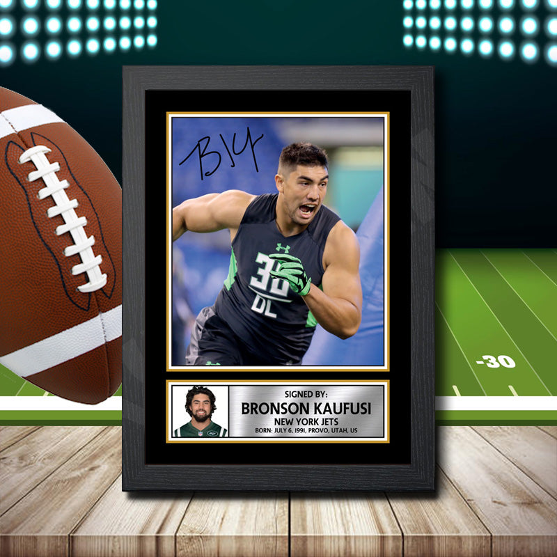 Bronson Kaufusi 1 – Printed Signature NFL Star Print – Bronson Kaufusi 1