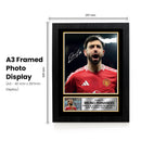 Bruno Fernandes Signed Autographed Portrait Poster Print – Portugal & Manchester United F.C. Football Star Wall Art – Soccer Memorabilia Gift for Fans & Collectors
