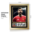 Bruno Fernandes Signed Autographed Portrait Poster Print – Portugal & Manchester United F.C. Football Star Wall Art – Soccer Memorabilia Gift for Fans & Collectors