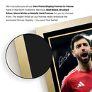 Bruno Fernandes Signed Autographed Portrait Poster Print – Portugal & Manchester United F.C. Football Star Wall Art – Soccer Memorabilia Gift for Fans & Collectors