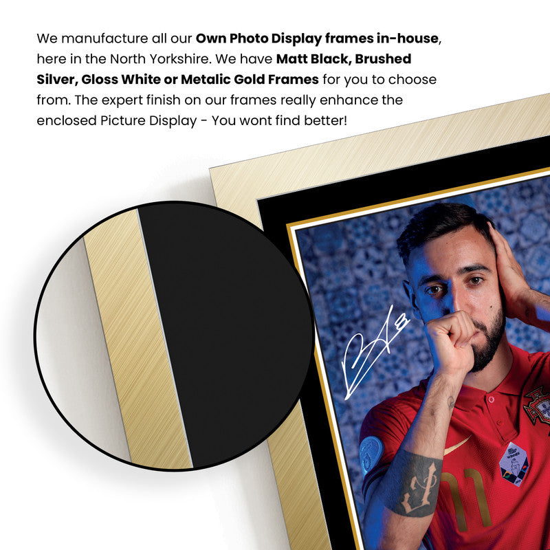 Bruno Fernandes Signed Autographed Poster Print – Portugal & Manchester United Football Memorabilia – Authentic Signature – Collector Gift