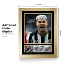 Bruno Guimarães Signed Autographed Portrait Poster Print – Brazil & Newcastle United F.C. Football Star Wall Art – Soccer Memorabilia Gift for Fans & Collectors
