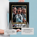 Bruno Guimarães Signed Autographed Portrait Poster Print – Brazil & Newcastle United F.C. Star – Football Wall Art for Fans & Collectors