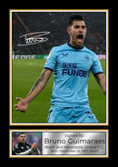Bruno Guimarães Signed Autographed Photo Poster – Newcastle United F.C. Memorabilia – Brazil Football Star Collectible Print – Wall Art for Fans & Collectors