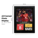 Bruno Fernandes Printed Signed Poster – Manchester United & Portugal Midfielder Tribute Wall Art with Jersey & Bio Plaque – Premier League Football Memorabilia for Fans & Collectors