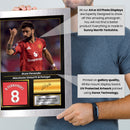 Bruno Fernandes Printed Signed Poster – Manchester United & Portugal Midfielder Tribute Wall Art with Jersey & Bio Plaque – Premier League Football Memorabilia for Fans & Collectors