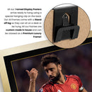 Bruno Fernandes Printed Signed Poster – Manchester United & Portugal Midfielder Tribute Wall Art with Jersey & Bio Plaque – Premier League Football Memorabilia for Fans & Collectors