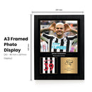 Bruno Guimarães Icons Signed Poster Print – Newcastle United Tribute Wall Art with Signature & Jersey Number – Brazil Midfielder Memorabilia for Fans & Collectors