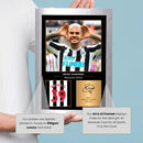 Bruno Guimarães Icons Signed Poster Print – Newcastle United Tribute Wall Art with Signature & Jersey Number – Brazil Midfielder Memorabilia for Fans & Collectors