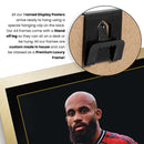 Bryan Mbeumo Printed Signed Poster – Manchester United & Cameroon Midfielder Tribute Wall Art with Jersey & Bio Plaque – Premier League Football Memorabilia for Fans & Collectors