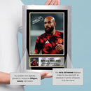 Bryan Mbeumo Signed Poster Print – Manchester United F.C. Memorabilia –  Authentic Autograph Collectible –  Football Gift for Fans & Collectors
