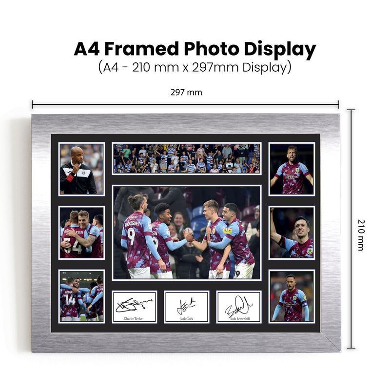 Burnley  Premier League Football Team Framed Autographed Print - Limited Edition Autograph Fan Gift – Collectible Memorabilia Merchandise