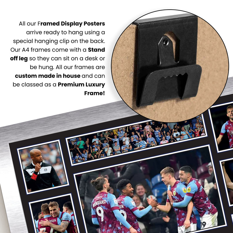 Burnley  Premier League Football Team Framed Autographed Print - Limited Edition Autograph Fan Gift – Collectible Memorabilia Merchandise