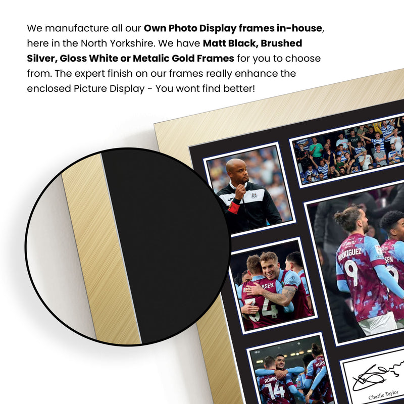 Burnley  Premier League Football Team Framed Autographed Print - Limited Edition Autograph Fan Gift – Collectible Memorabilia Merchandise