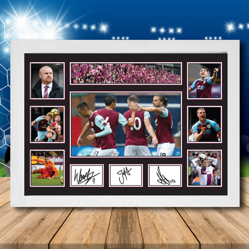 Burnley Team Player Printed Signature Poster Print Gift