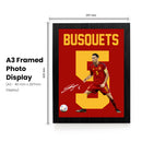 Sergio Busquets Signed Poster Print – Spain National Team Captain Tribute Wall Art with Signature & Jersey Number 5 – Midfield Icon Memorabilia for Football Fans & Collectors