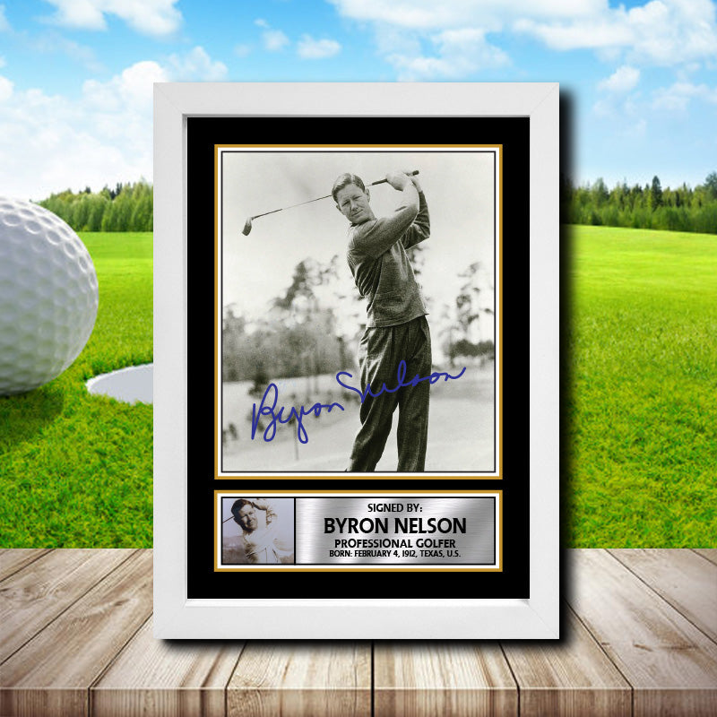Byron Nelson 2 Golf Printed Signature Poster Print Gift