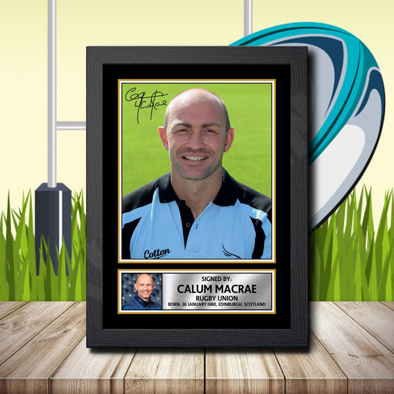 Calum Macrae 1 Printed Signature Rugby Star Poster Print Framed Wall Art Gift – Calum Macrae 1 Printed Signature Rugby Star Poster Print
