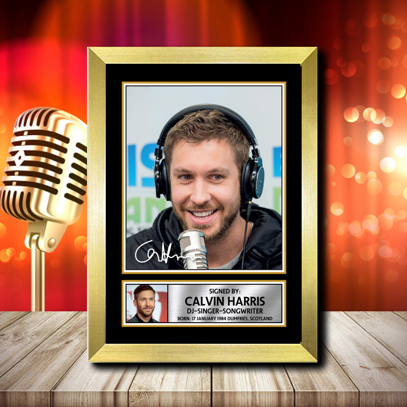 Calvin Harris – Printed Signature Music Star Print – Calvin Harris