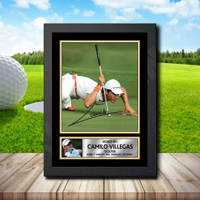 Camilo Villegas Printed Signature Golfer Star Poster Print Framed Wall Art Gift – Camilo Villegas Printed Signature Golfer Star Poster Print